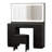 43" W 7-Drawer Makeup Vanity Set with LED Lighted Mirror and Power Outlet -1657334805