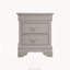 Transitional 1-Drawer Nightstand, Silver Champagne