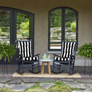 ARDEN Plush Indoor/Outdoor Rocking Chair Cushion Set, 18 x 20