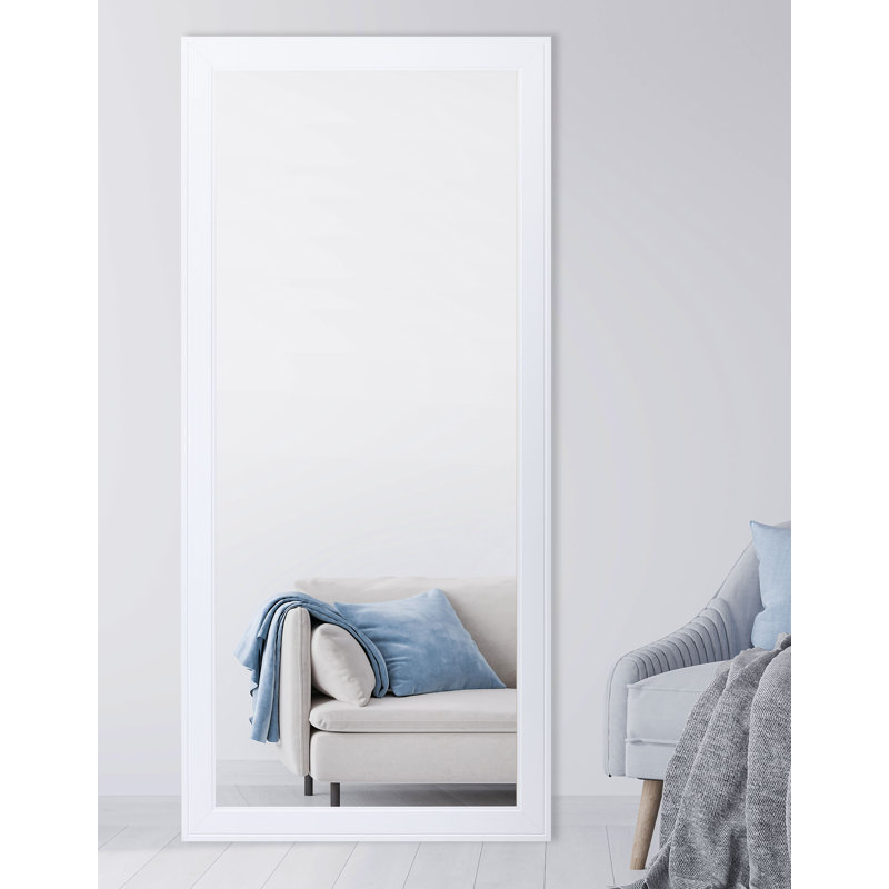 Eladia Engineered Wood Flat Mirror, 65.5" x 30.5", White