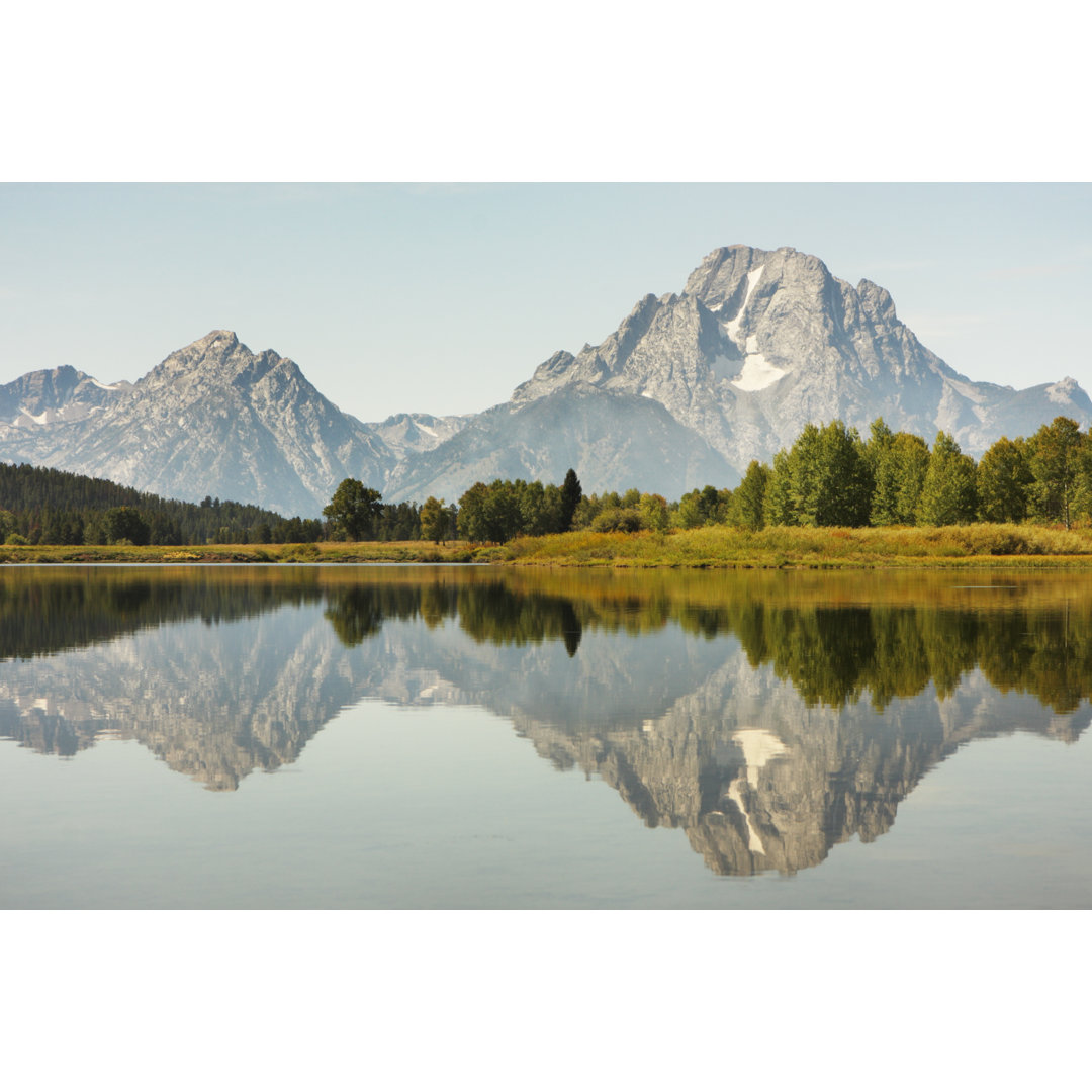 Snake River Reflexion von ChuckSchugPhotography - Ohne Rahmen auf Leinwand