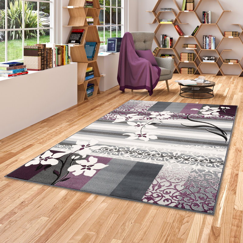 Heriberto Floral Area Rug, Rectangle 120 x 170cm
