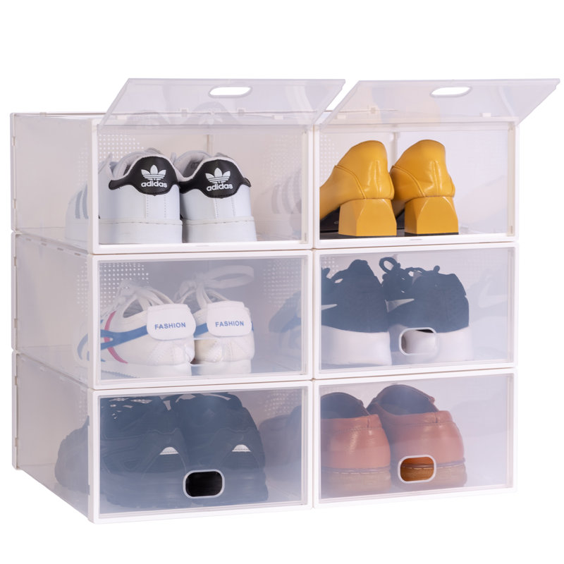 6 Pair Stackable Shoe Storage Box