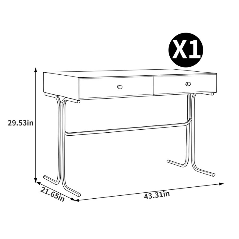 Petit bureau rétro de style italien