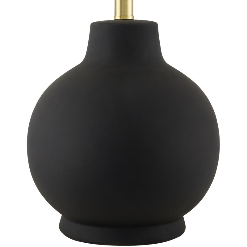 Ganza Table Lamp, Black, Brown