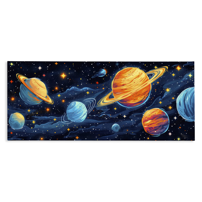 Starry Universe Whimsy Canvas, design by Creative Studio, 10" H x 24" W