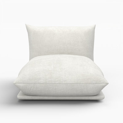 Chaise sans accoudoirs rembourrée en tissu Cath