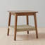 Table d'appoint de style Mid-Century Boho de 23 po avec tablette tissée, rangement, parfait pour le salon, le canapé, le patio, le bureau personnel, le chevet-874295486