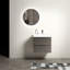 Meuble-lavabo gris avec lavabo mural 24 po - moderne, double tiroir pour un rangement efficace, girafe silencieuse, sans rangement supplémentaire, élégant