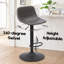 Ensemble de 2 tabourets de bar réglables de style Mid-Century pivotant avec dossier et cuir synthétique pour îlot de cuisine-255971452