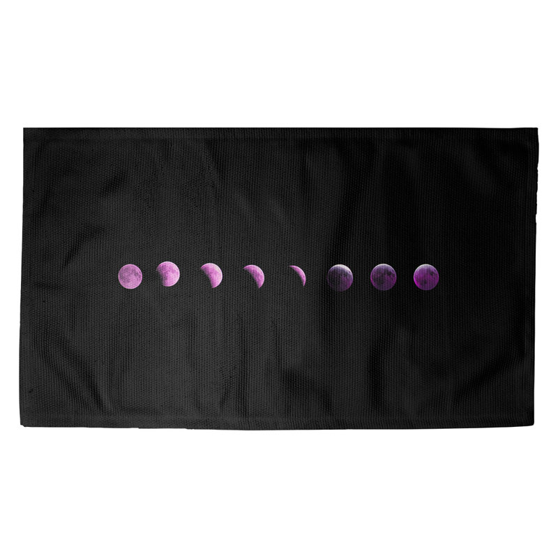 Paillasson intérieur lune phases dobby Fawcett, Rectangulaire 2 pi 1,5 po x 3 pi 4 po
