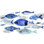 «Fish Parade II» par Annie Warren - peinture sur toile tendue