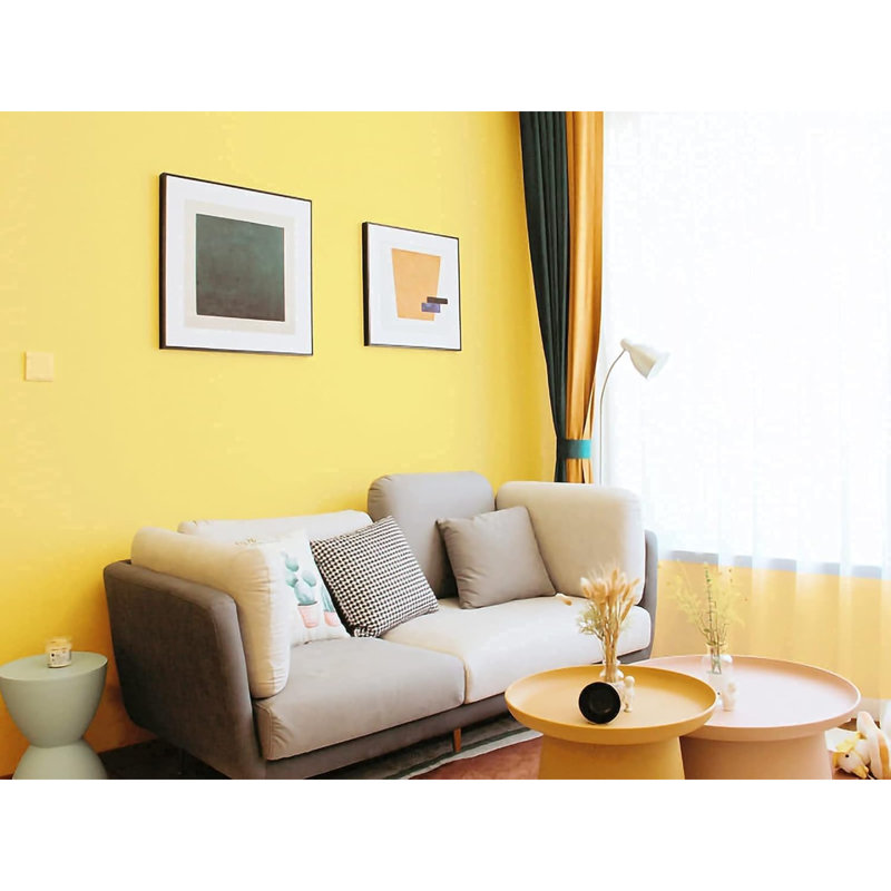 Rouleau de papier peint auto-adhésif 17,7 po, L 236 po x l 17,7 po, Jaune
