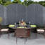 Ernst 4 - Person Patio Dining Set with Round Table , Cushions Included