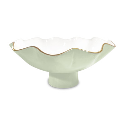 Grand piédestal ENCANTO Carola (turquoise et blanc)
