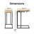 Serta Harton Rustic Expandable C Side Table