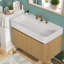 Meuble-lavabo flottant et évier, contreplaqué, rangement de salle de bain moderne-1716091878