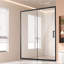 Porte de douche semi-sans cadre 57,7-59 po x 70 po en verre trempé 1/4