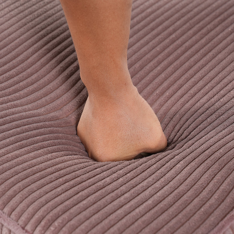 Repose-pieds Ellston, Velours côtelé rose