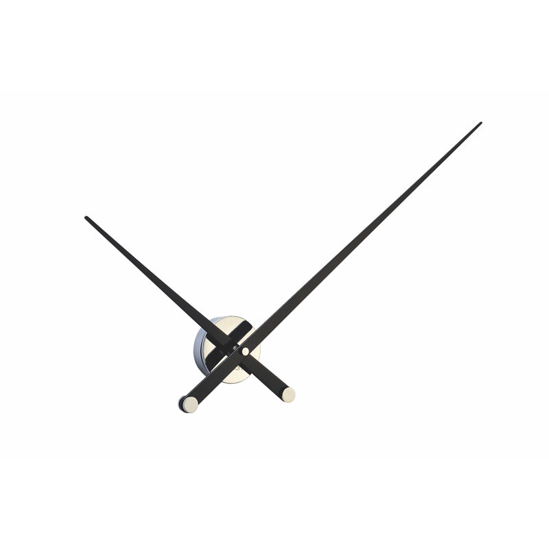 Metal Wall Clock, Black, 39.4" H x 39.4" W x 2.3" D