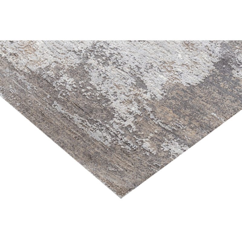 Handmade Silk and Wool Area Rug, Rectangle 8' x 10'