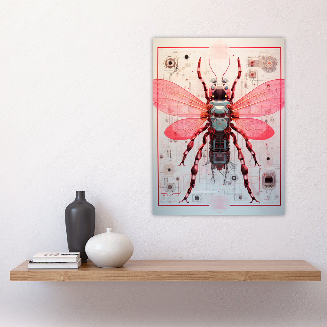 Wall Art Print Spy Flycam Robot Hybrid Secret Military Schematic Futuristic Complex Arcane Manuscript Gift Cave Poster