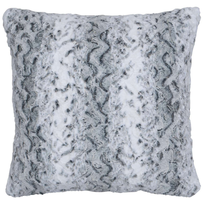 Chouette des neiges boisée - taie décorative européenne - 26 x 26