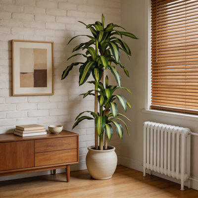 6ft Artificial Dracaena Tree In Pot For Indoor Outdoor Decor