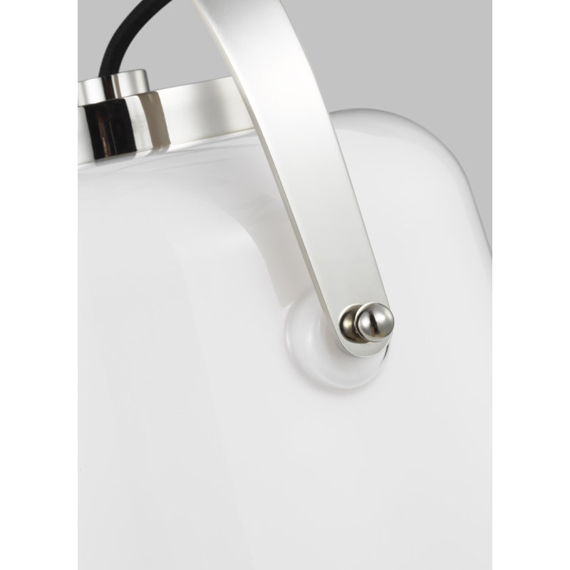 Luminaire suspendu 1 lumière Hazel, H 11,375 po x l 6 po x P 6 po, Nickel poli