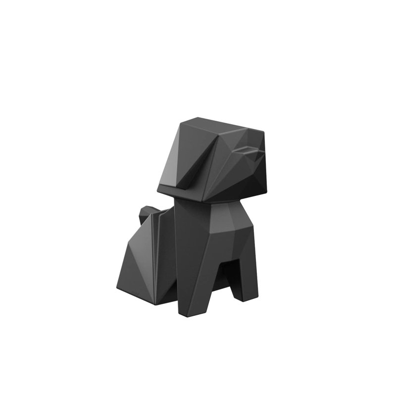 Dog Plastic Garden Statue, Anthracite
