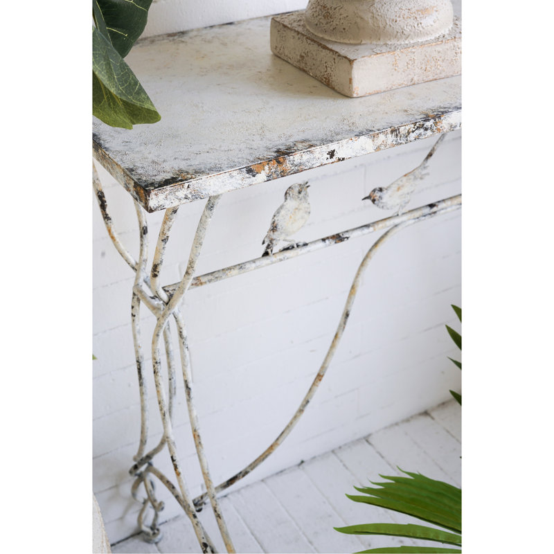 Console 43 po x 16,5 po x 34 po avec perchoir fantaisiste (table basse incluse)