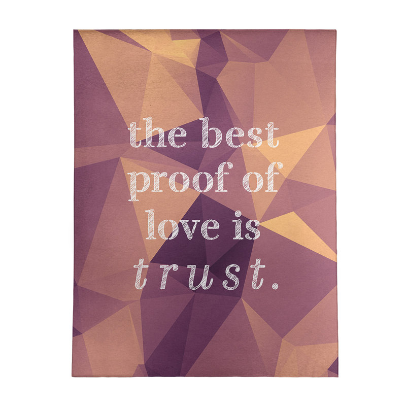 Tapis en simili-gemme love & trust quote, Rectangle 8 pi x 10 pi
