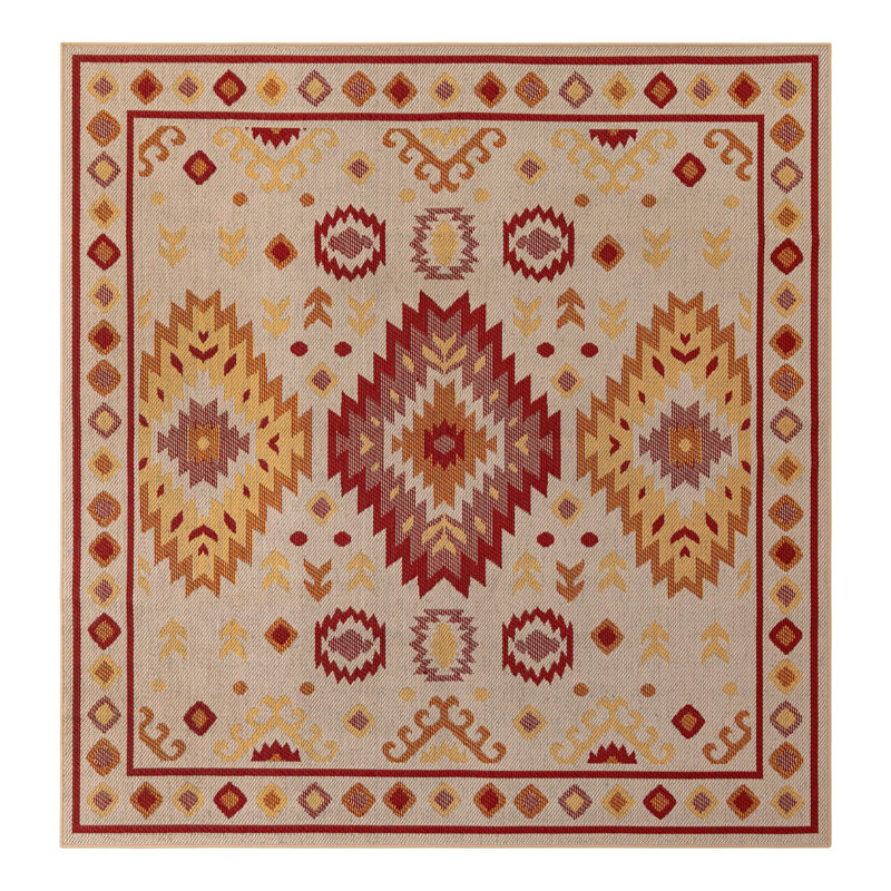Tapis intérieur / extérieur Marlenia Marlenia, Carré 7 pi 10 po
