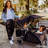 Keenz Class Baby Toddler Kids Black Stroller Wagon with One Touch Brake & Canopy