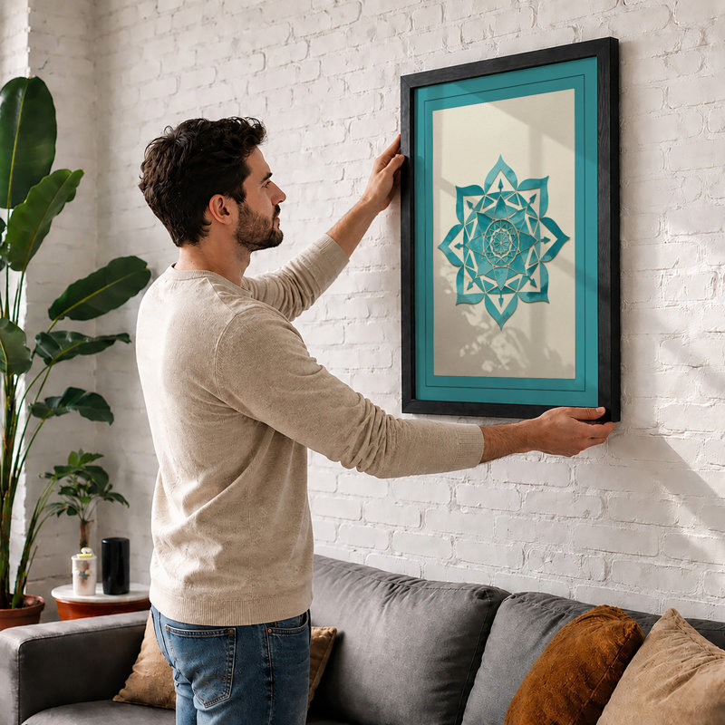 Mandala Geometric - Framed Print, Unframed, A3 - 42.0 x 29.7 cm