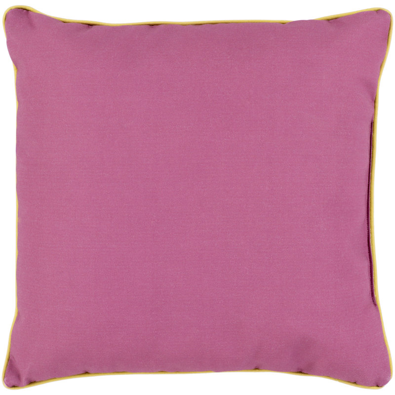 Solid Colour Outdoor Throw Pillow, 16" H x 16" W x 4" D, Gold