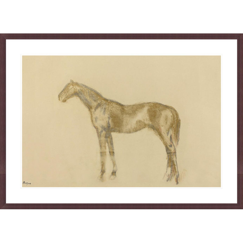 «Horse» par Edgar Degas - impression giclée sur cadre, H 30,02 po x l 41,5 po