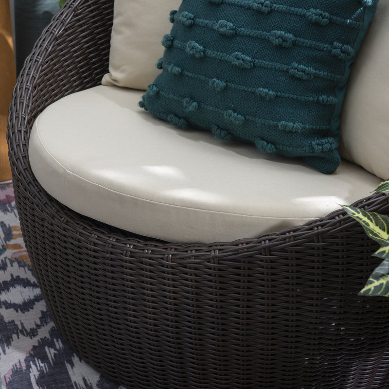  Fauteuil d'extérieur en rotin résistant aux intempéries