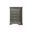Mobilier de chambre à coucher moderne à finition grise avec tiroirs 1 pièce Modern Transitional
