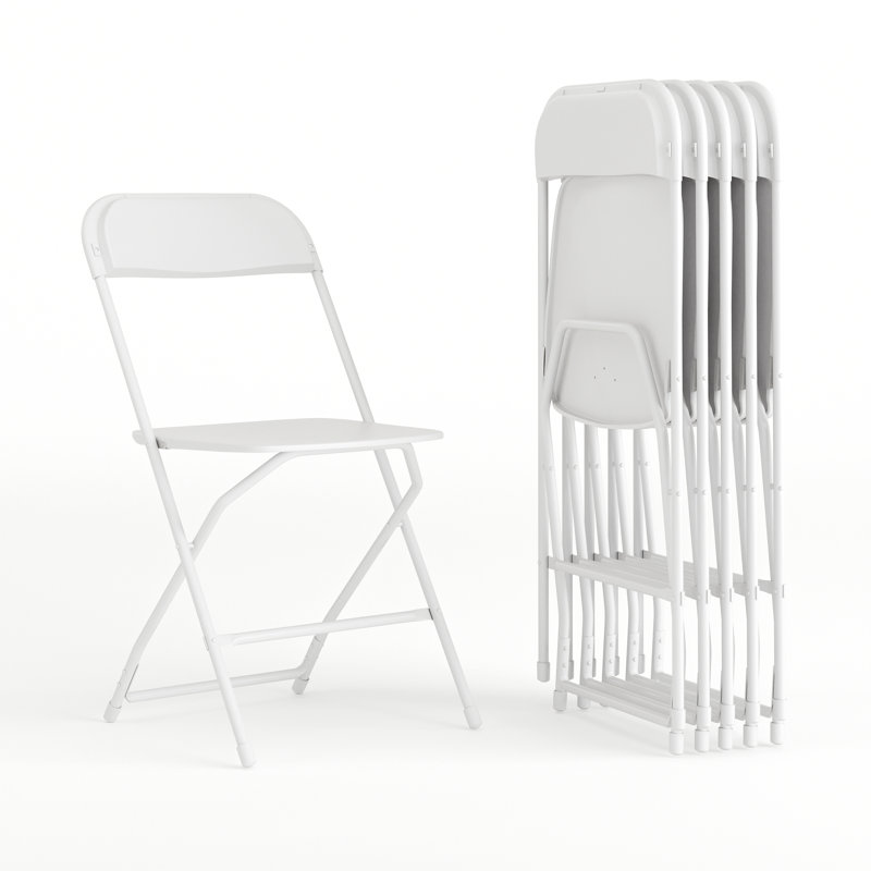 Armando Indoor/Outdoor Plastic Folding Event Chairs, White