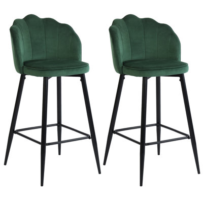 Kindig Upholstered Counter Stool with Metal Frame