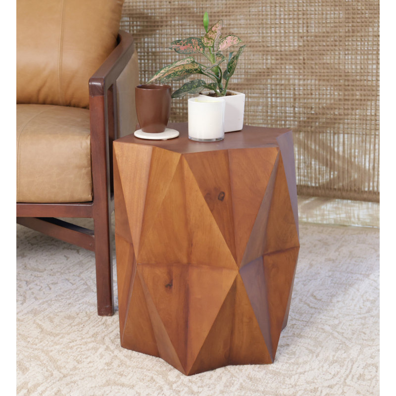 ROMAN/OLWEN SIDE TABLE-MANGO SOLID WOOD