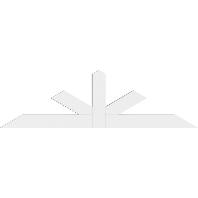 Saratoga Architectural Grade Gable Bracket, 17.5" H x 60" W (Pitch: 7/12), 2" D x 4" F, Signature Urethane