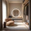 Miroir de salle de bain rond à DEL sans cadre rétro éclairé avec lumières-1680824683-1680824695