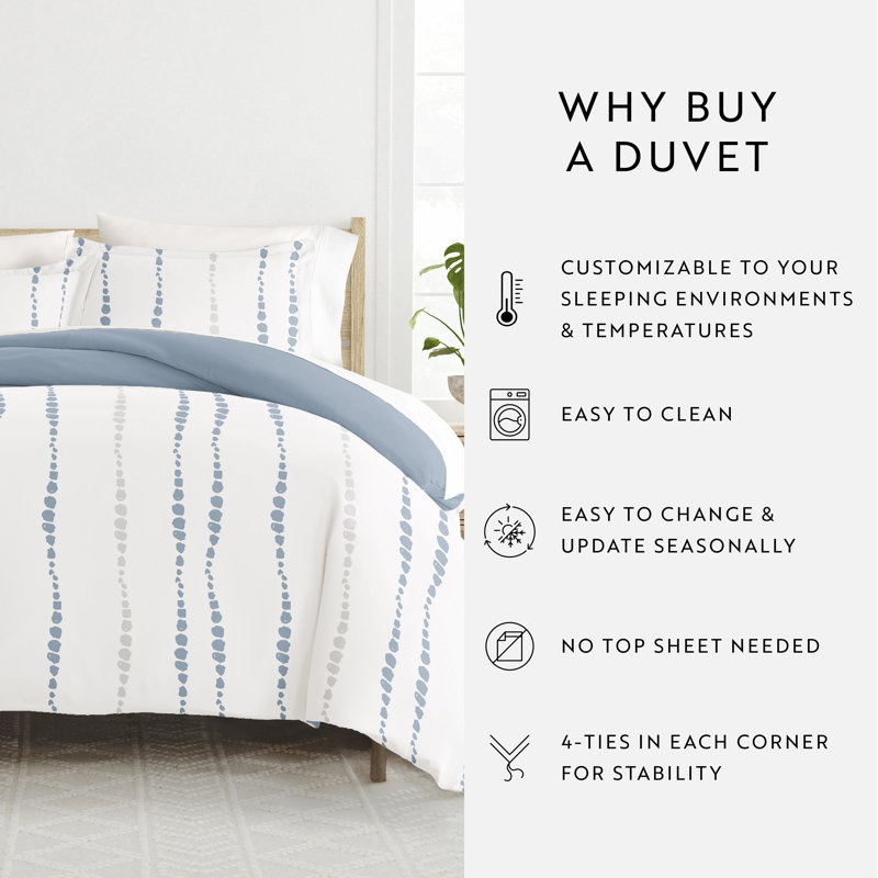 Urban Vibe Pattern Reversible Duvet Cover Set, Twin Duvet Cover + 1 Sham
