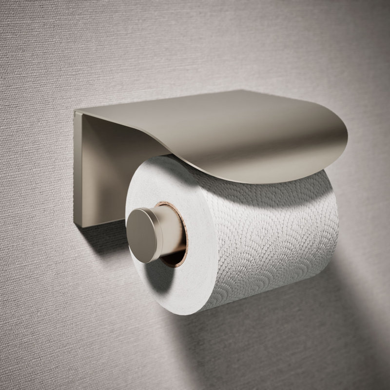 Porte-papier hygiénique mural Avid, Nickel brossé éclatant