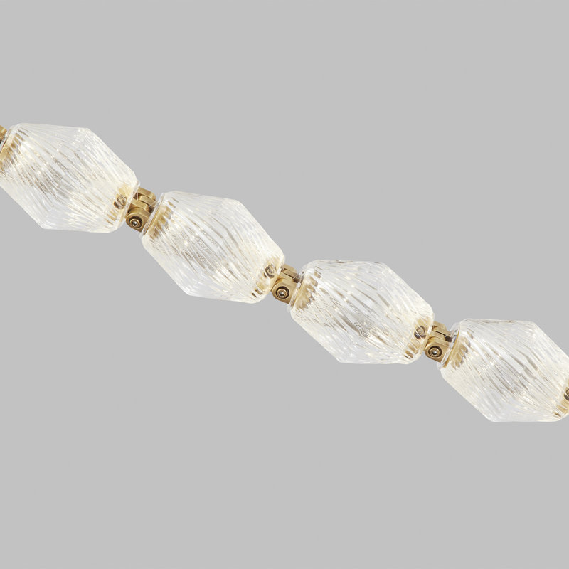 Collier 240 Chandelier, 254.8" H x 2" W x 2" D, Hand Rubbed Antique Brass