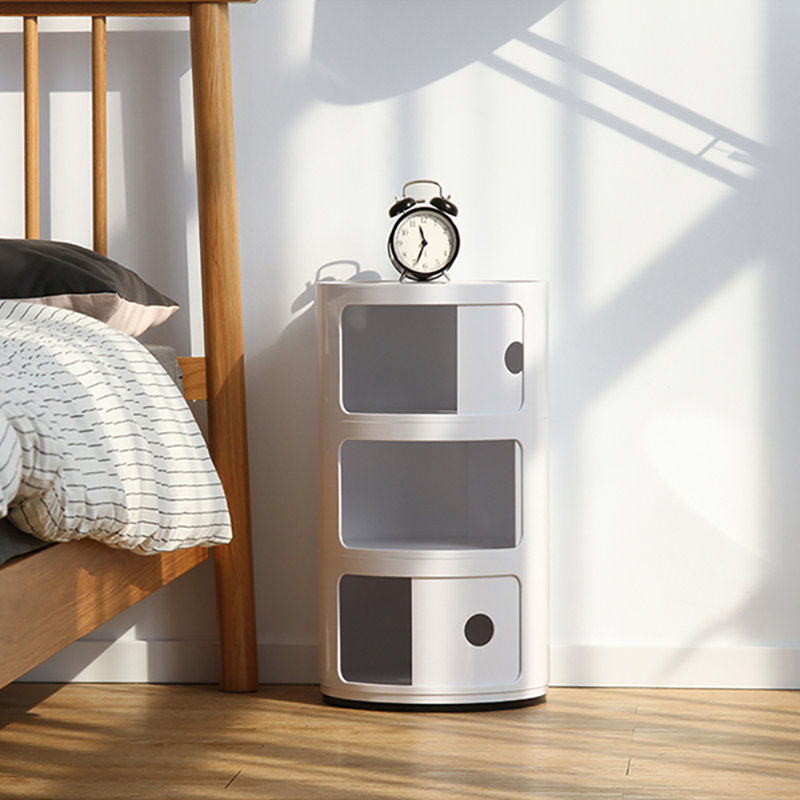 Kiralee Side Table with Storage, White