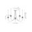 5 Head Black Flexible Arm Gravity Spyder Swaying Chandelier