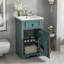 Meuble-lavabo de salle de bain avec lavabo en céramique, porte à fermeture douce et support de rangement-571505604